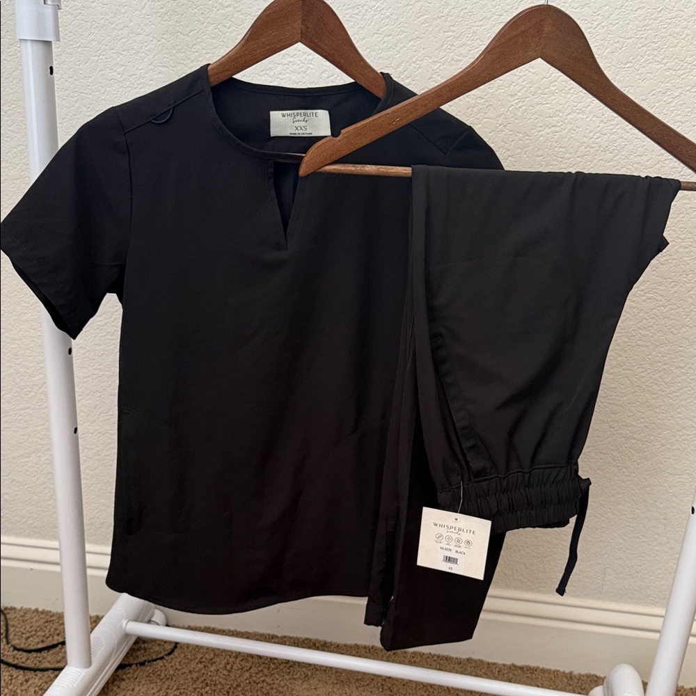 Black Women's Scrub Set